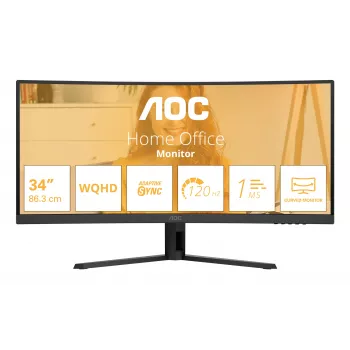 AOC B3 CU34B3E computer monitor 86.4 cm (34 inch) 3440 x 1440 pixels Wide Quad HD LED Black