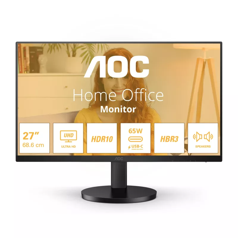 AOC B3 U27B3CF computer monitor 68.6 cm (27 inch) 3840 x 2160 pixels 4K Ultra HD LCD Black