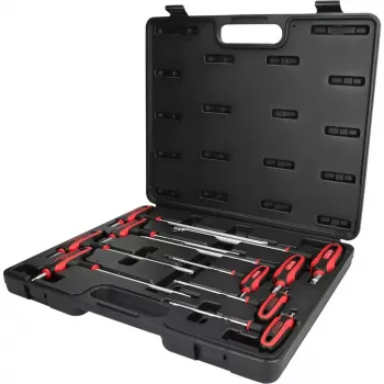 L-Torx key set KS Tools 151.8160 — 9-piece, chromium-vanadium steel, metallic finish