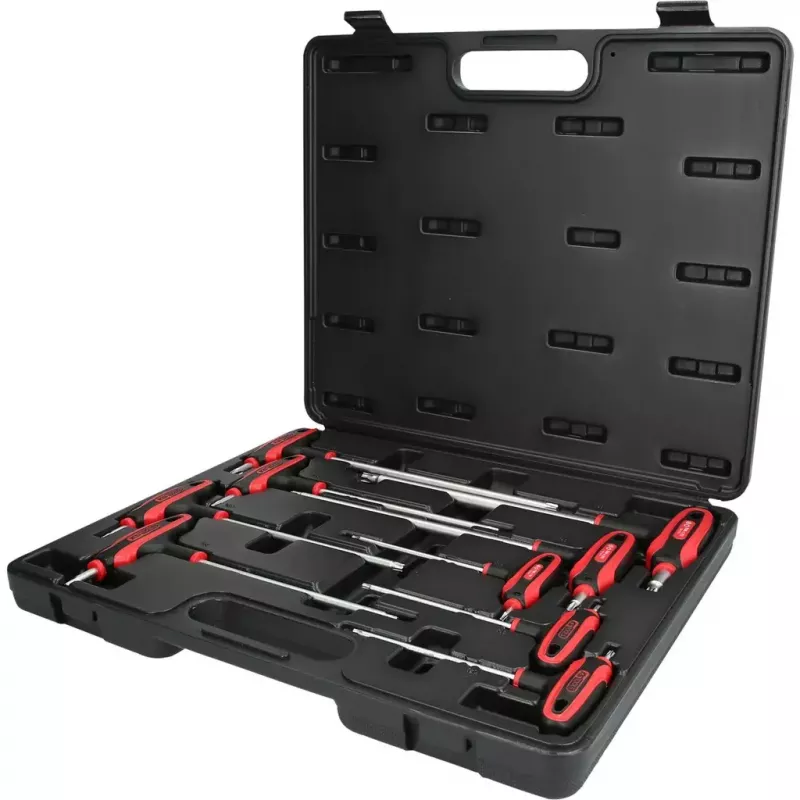 L-Torx key set KS Tools 151.8160 — 9-piece, chromium-vanadium steel, metallic finish