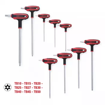 L-Torx key set KS Tools 151.8160 — 9-piece, chromium-vanadium steel, metallic finish