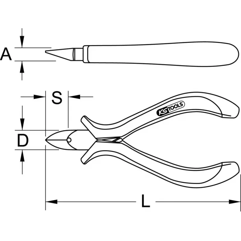 Plier KS Tools 500.7024 Steel Length 120 mm