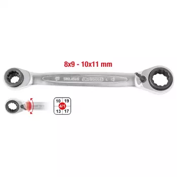 Ratchet Wrench KS Tools 503.4546 Chromium-vanadium Steel 16 19 mm 72 pcs