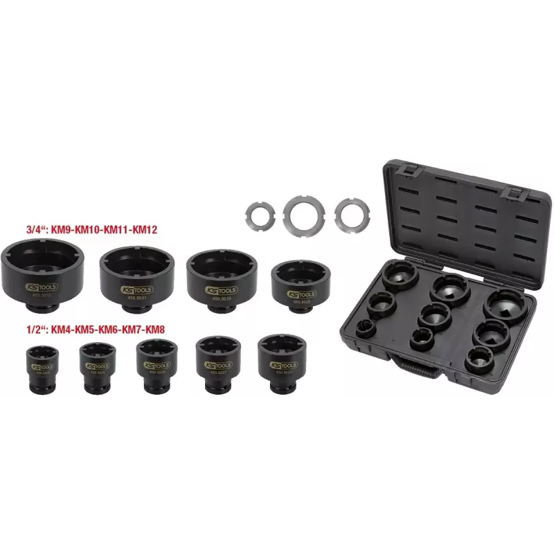 Socket set KS Tools 450.5020 — 9 socket heads, weight 7.82 kg