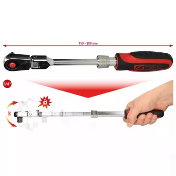 Ratchet wrench KS Tools 914.1420, chromium-vanadium steel, 72 ratchet heads, certified DIN/ISO