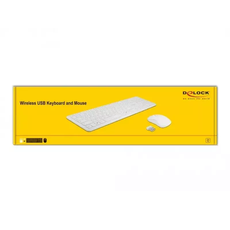 Keyboard Mouse included Universal RF Wireless DeLOCK 12703