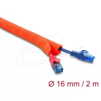 Cable protection conduit self-closing DELOCK 2 m × 16 mm orange