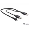 USB Cable DeLOCK 83178 USB 2.0 0.3 m 2 x USB A Black
