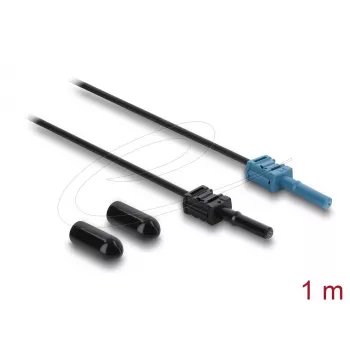Fibre optic adapter DELOCK 91023 multi-mode, plastic POF cable 1.0 m, black/blue