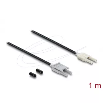 Fiber optic adapter cable DELOCK 91027 multi-mode 100 cm black/grey, 1 pc