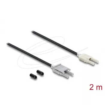Fibre optic adapter cable DELOCK 91028 multi-mode, 2 m, black/grey