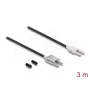 Fiber optic adapter cable DELOCK 91030, multi-mode POF, 3 m, black/grey