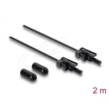 DELOCK Plastic POF Fiber Optic Cable HFBR 4532‑4532Z Simplex ST‑to‑ST 2m