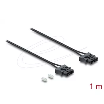 Fiber optic patch cable DELOCK 91045 POF plastic ST to ST 1 m black