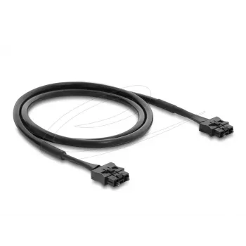 DELOCK Fiber Optic POF Plastic Servo Patch Cable ST to ST 1 m, black