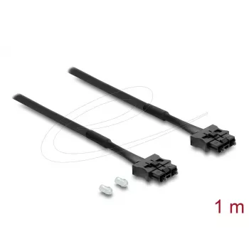 DELOCK Fiber Optic POF Plastic Servo Patch Cable ST to ST 1 m, black