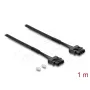 DELOCK Fiber Optic POF Plastic Servo Patch Cable ST to ST 1 m, black