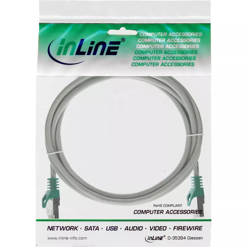InLine Crossover PC to PC Patch Cable SF/UTP Cat.5e grey 3m