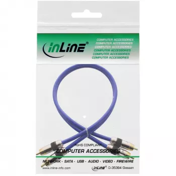InLine Premium RCA Audio Cable 2x RCA male / male gold plated 5m