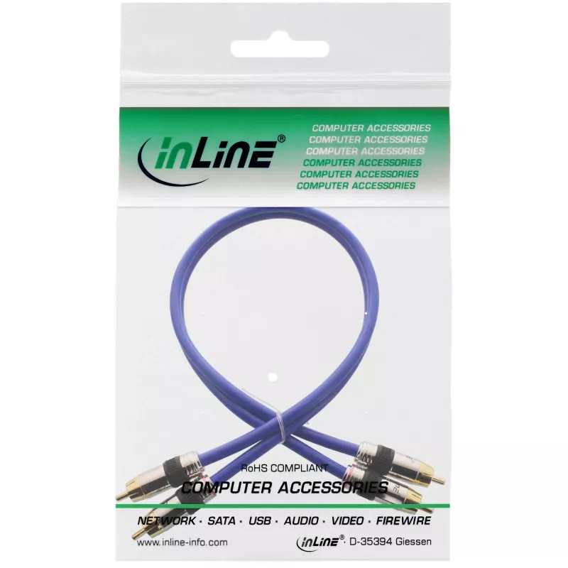 InLine Premium RCA Audio Cable 2x RCA male / male gold plated 5m