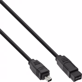 InLine FireWire 400 to 800 1394b Cable 4/9 Pin Male 1.8m Black