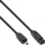 InLine FireWire 400 to 800 1394b Cable 4/9 Pin Male 1.8m Black