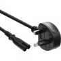 InLine power cable mains male England / Euro 8 female, 1.8m, 1.8 m, BS 1363, C7 coupler, 250 V, 2.5 A