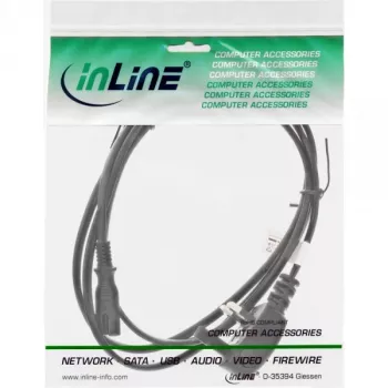 InLine power cable mains male England / Euro 8 female, 1.8m, 1.8 m, BS 1363, C7 coupler, 250 V, 2.5 A