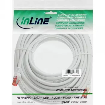 InLine Patch Cable S/FTP PiMF Cat.6 250MHz PVC copper white 30m
