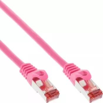 InLine Patch Cable S/FTP PiMF Cat.6 250MHz PVC copper pink 0.25m