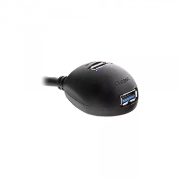 InLine USB 3.2 Gen.1 Cable USB Type A M / A F + Power, with Stand, black, 2m