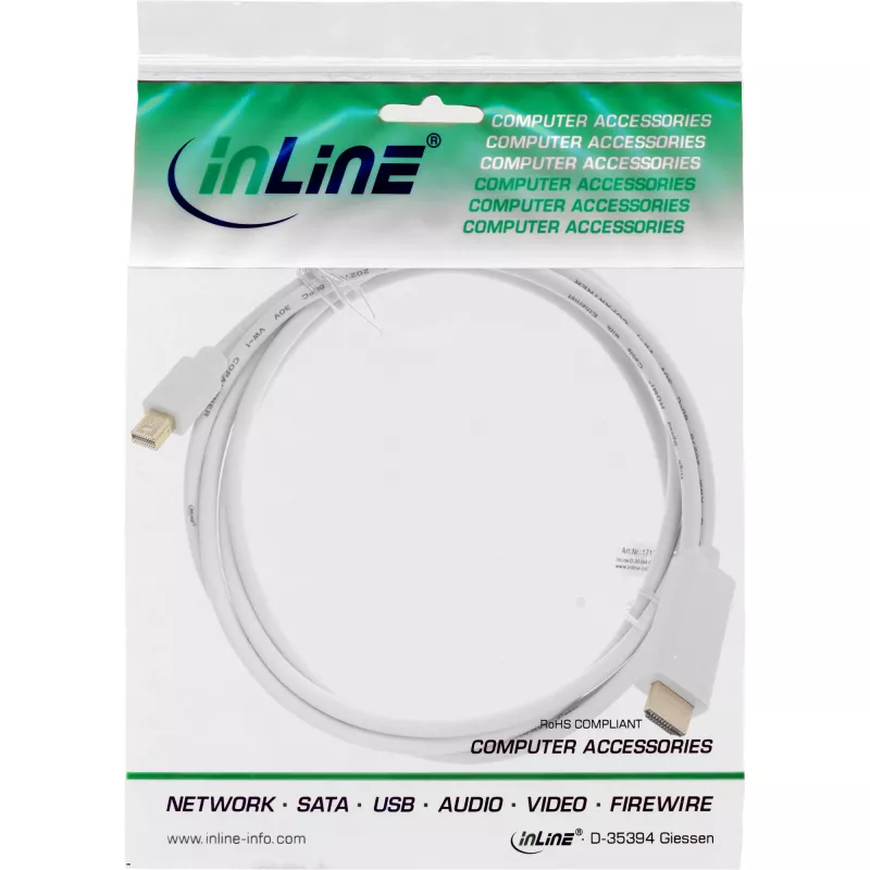 InLine Mini DisplayPort to HDMI 4K2K with Audio Converter Cable 4K2K 5m