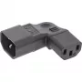 InLine Power supply adapter IEC 60320 C14/C13, left/right angled, 3pin IEC dev.