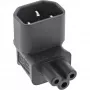 InLine Power supply adapter IEC 60320 C14 / C5, up/down angled, 3pin IEC device