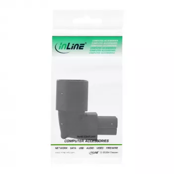 InLine Power supply adapter IEC 60320 C14 / C5, up/down angled, 3pin IEC device