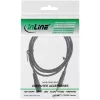 InLine DC extension cable, DC plug male/female 5.5x2.1mm, black, 1m