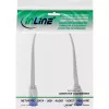 InLine Patch cable flat, U/FTP, Cat.6A, TPE halogen-free, white, 0.3m