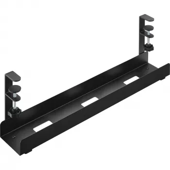 InLine Cable guide rail, for under-table mounting, with screw clamps, black