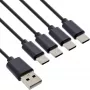 InLine USB 4in1 Y-charging cable, 1x USB-A male to 4x USB-C male, black 2m