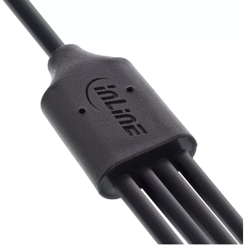 InLine USB 4in1 Y-charging cable, 1x USB-A male to 4x USB-C male, black 2m