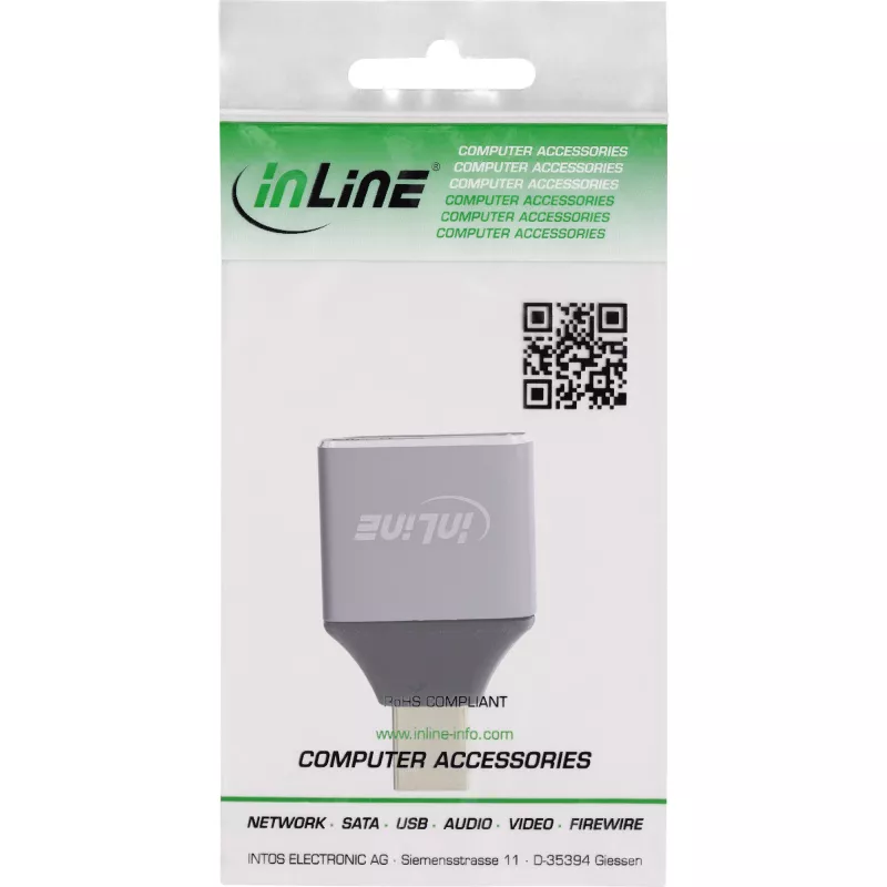 InLine 17291C cable gender changer DisplayPort Mini DisplayPort Grey, Black