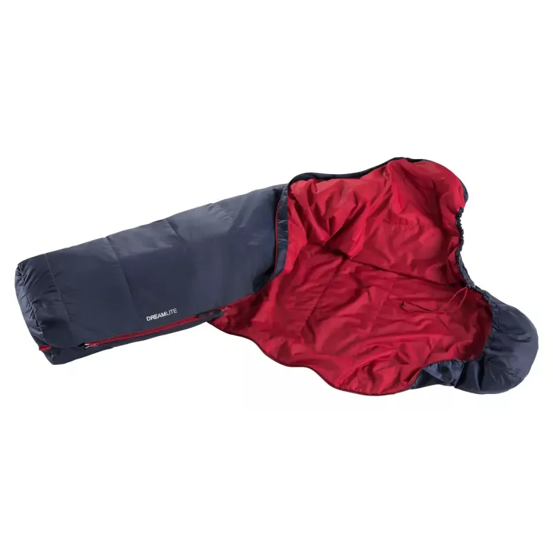 Sleeping bag DEUTER Dreamlite L — adult walking model, Ripstop Blue, 2200×790×490 mm