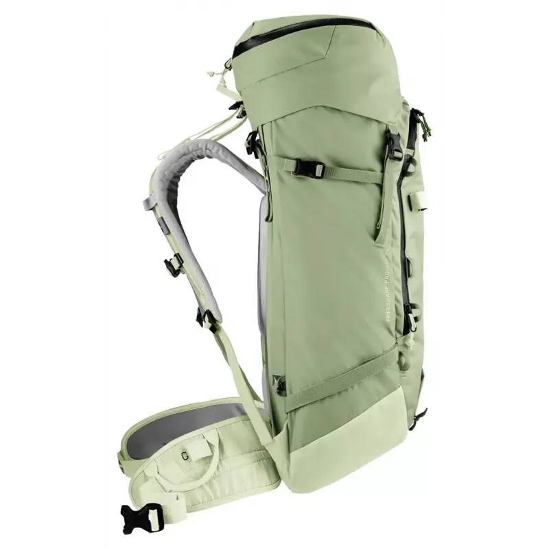 Backpack DEUTER Freescape Pro 38+ SL — 38+ L women's fit, grove-mineral color, polyamide ripstop