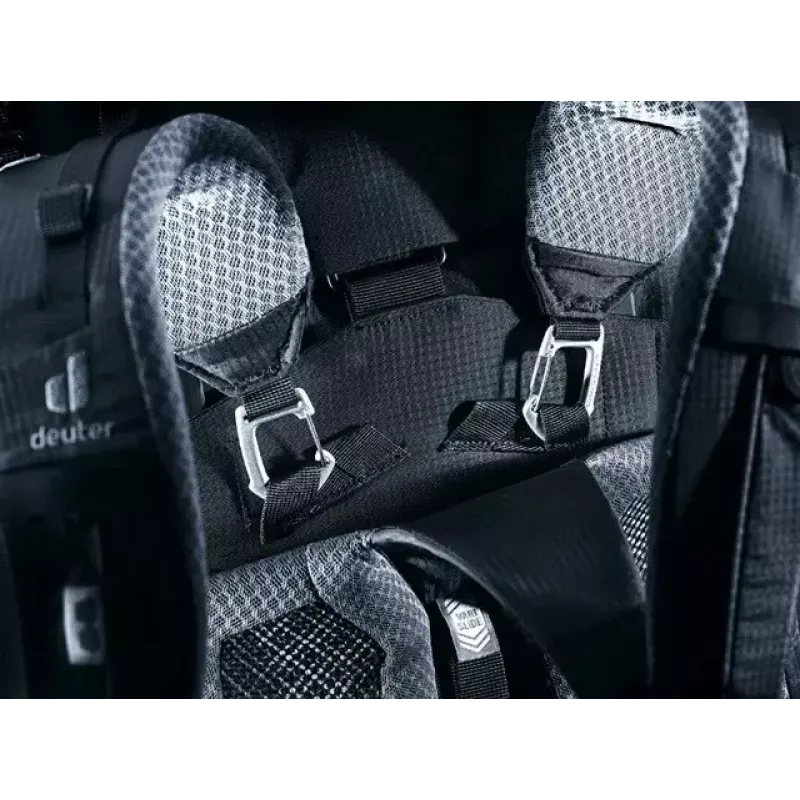 Backpack DEUTER Aircontact Pro 75+10 — 75+10 L capacity, black, durable waterproof