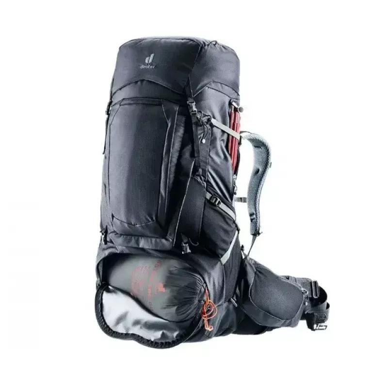 Backpack DEUTER Aircontact Pro 75+10 — 75+10 L capacity, black, durable waterproof