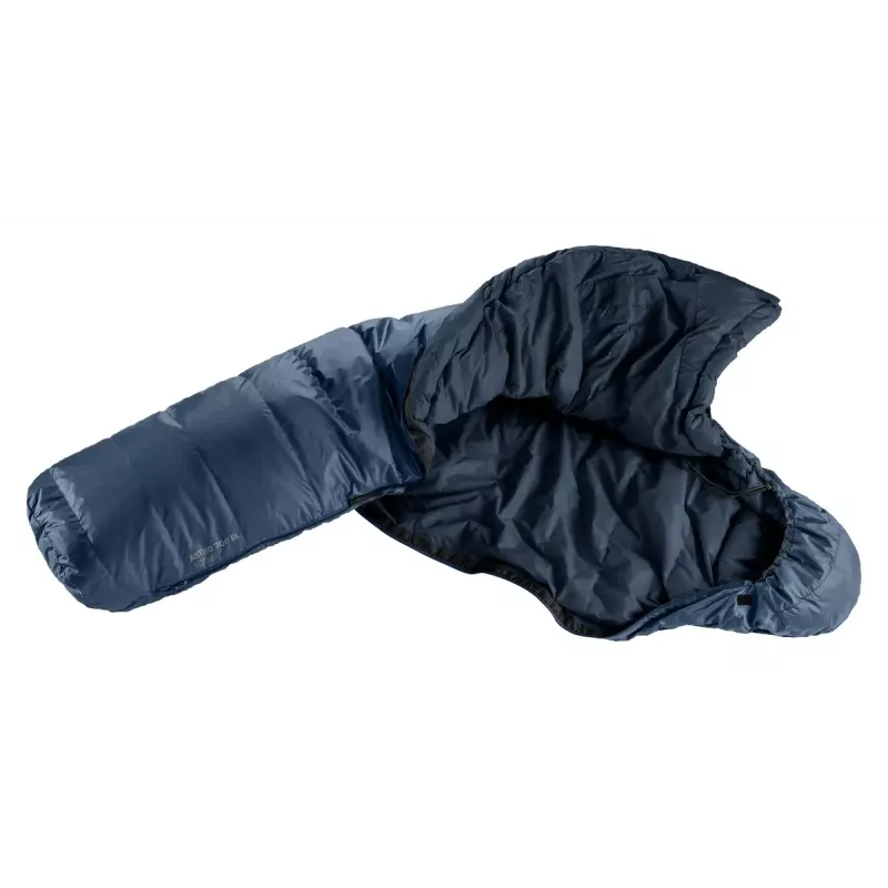Mummy sleeping bag DEUTER Astro 300 EL +2°C/36°F — max user height 200 cm, width 790 mm, depth 520 mm, Ripstop Blue