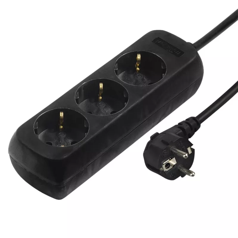 Hama 00108841 surge protector Black 3 AC outlet(s) 230 V 3 m