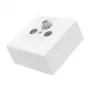 Hama Skitu socket-outlet 2x SAT + TV + Radio White