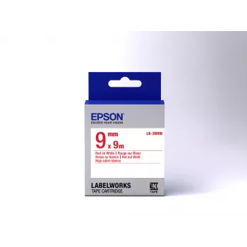 Epson Label Cartridge Standard LK-3WRN Red/White 9mm (9m), Red on white, Japan, 9 mm, 9 m, 1 pc(s), 25 mm
