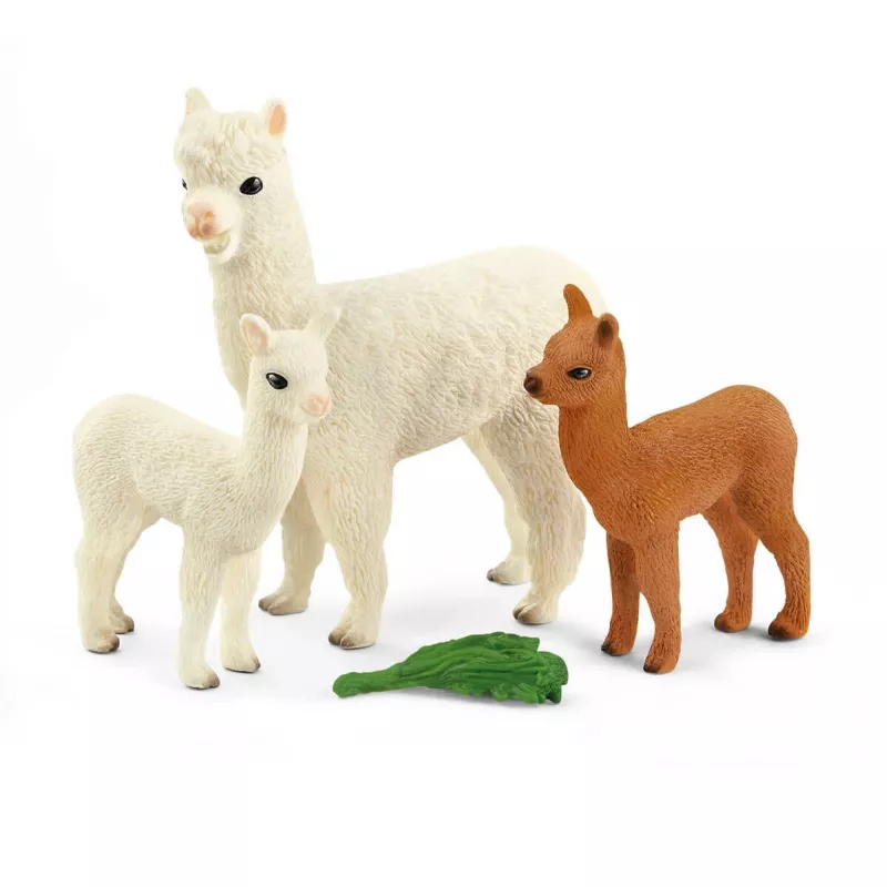 schleich WILD LIFE Alpaca Set, Forest, Wild animals / adventure toys, 3 yr(s), Brown, White